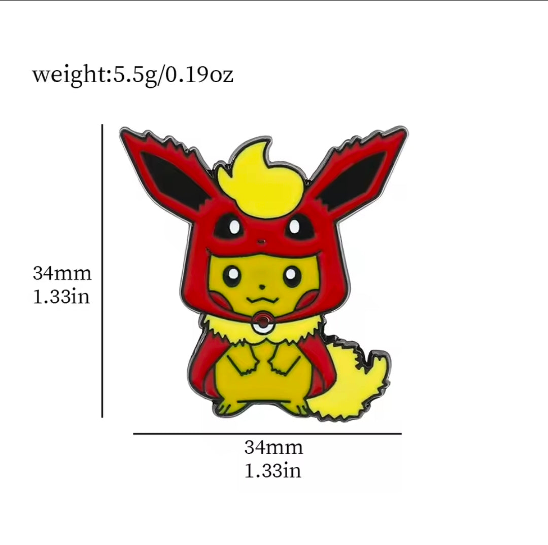 Pikachu Poncho Pins