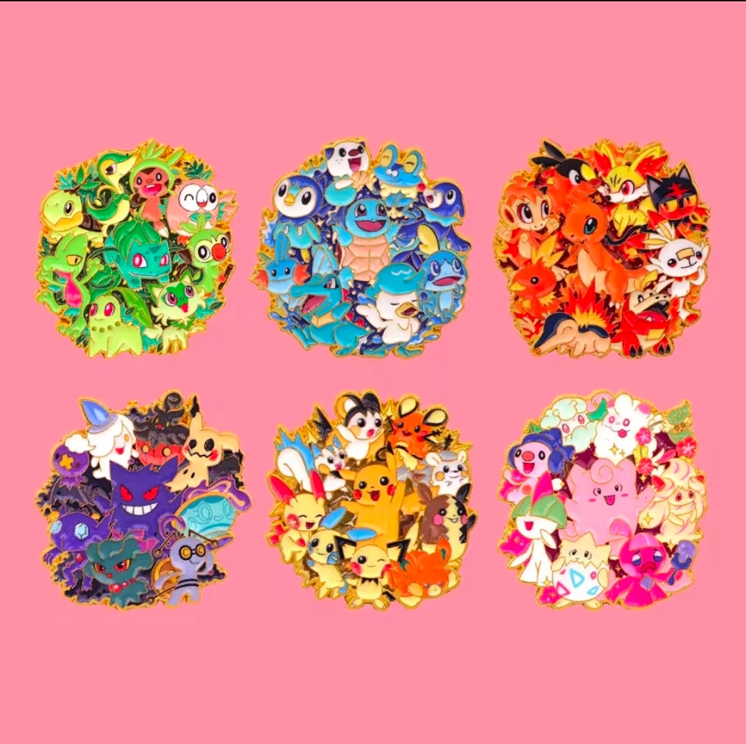 Pokémon Type (wreath) Pins